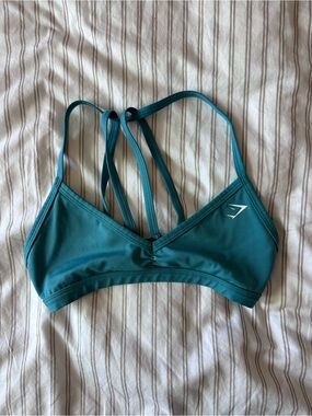 Gym shark minimal sports bra teal, S